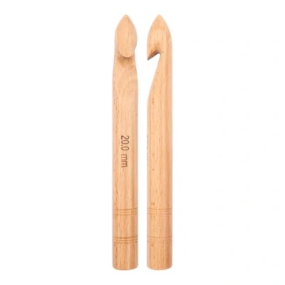 Image of KnitPro Basix Birch: Crochet Hooks: Single Ended: 20cm x 20.00mm, Birchwood, Multi Colour, 20mm