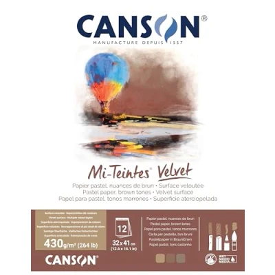 Image of CANSON Pastel Paper, 3 Brown Tones, 12.6X 6.1&#039;&#039; 32x41cm
