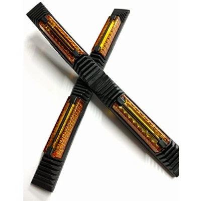 Image of Bump Stop Front Or Rear Door Guard Clip Push On Protectors Edge Strip Orange
