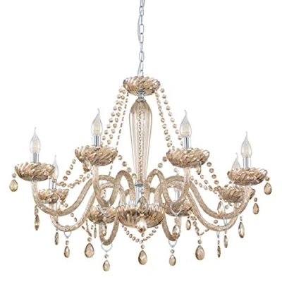 Image of Eglo 39093, Basilano, Chandelier Pendant, Steel, 40W, Chrome