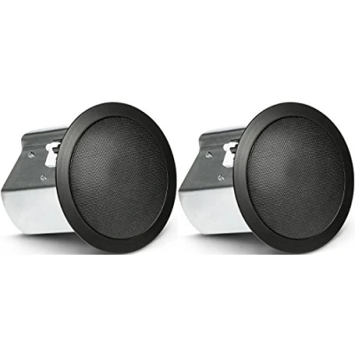 Image of JBL Professional Control 18C/T BK Two Way 8 Inch Coaxial Ceiling Loudspeaker, Black, Sold as Pair