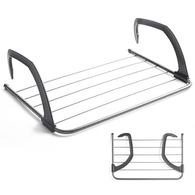 Image of OurHouse Over Radiator 3m Clothes Drying Airer, 3 Metre Space, 2 Mounting Arms, Airer for Radiator, Dry Small Items Quickly, Space &amp; Money Saving Economical Indoor Rack