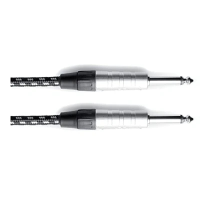 Image of GEWA Instrument cable mono Pro Line 3m angle jack, black white 6.3 mm jack mono, 190513