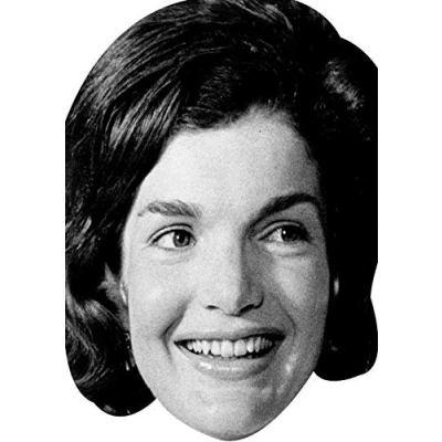 Image of FoxyPrinting Jackie Kennedy Celebrity Cardboard Party Face Mask Fancy Dress