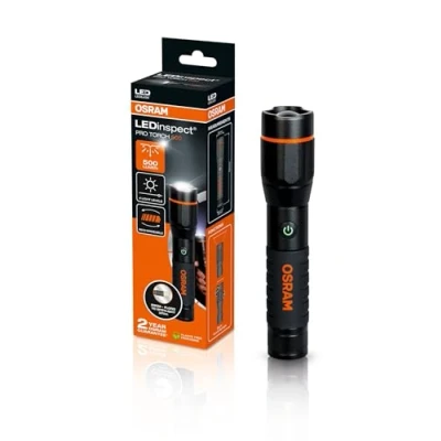 Image of OSRAM LEDinspect PRO TORCH 500, rechargeable LED inspection torch, zoom function, 500lm brightness, 6000K, 4 light modes