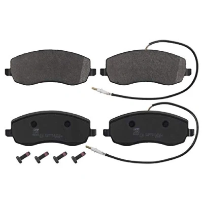 Image of 425394, 425395, 425495 Brake pad set FEBI BILSTEIN 16846 Front Axle incl. wear warning contact with screw CITROËN: C8 II, PEUGEOT: 807 MPV