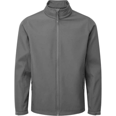 Image of Premier Mens Recycled Wind Resistant Soft Shell Jacket (Dark Grey) Size 2XL