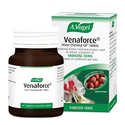 Image of A.Vogel Venaforce Horse Chestnut Tablets Relieve Symptoms of Varicose Veins, Tired Aching Legs, Leg Cramps &amp; Swollen Ankles 60
