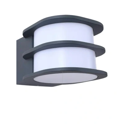 Image of Lindby Smart LED outdoor wall light Fyra, round, CCT, RGB, Tuya