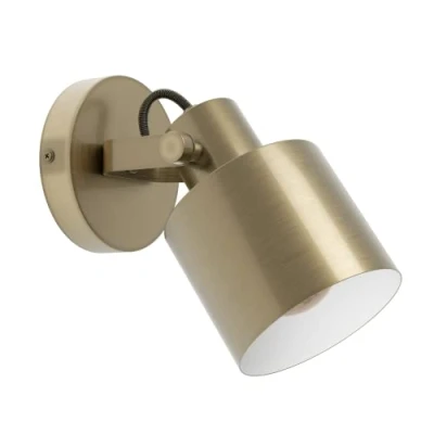 Image of EGLO Southery wall spotlight, 1 bulb brushed cream gold