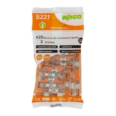 Image of WAGO Pack of 25 terminals 2 inline inputs S221
