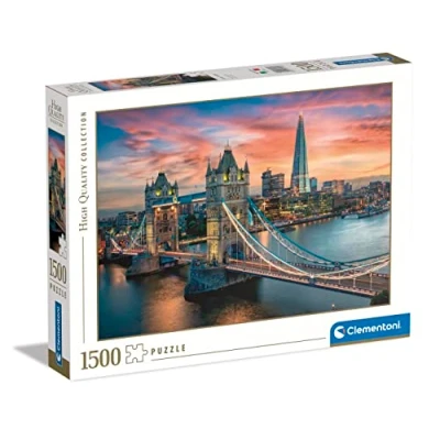 Image of Clementoni 31694 collection London Twilight Jigsaw Puzzle 1500 Pieces, For Adults Made In Italy