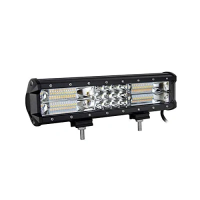 Image of Willpower 12inch 180W LED Work Light Bar Strobe Lights Triple Row Spot Flood Combo Beam Pods Offroad White Amber Flashing Driving Fog for Truck Tractor SUV ATV Boat Car