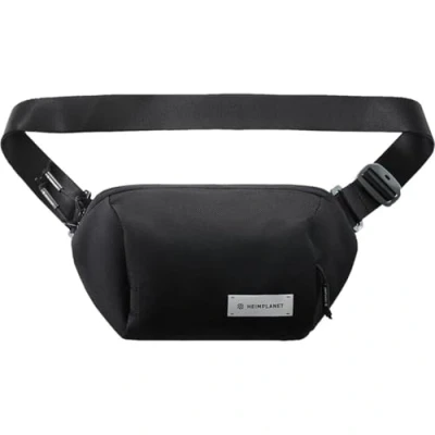 Image of HEIMPLANET Original Transit Line Sling Pocket Waist Pack Made of Waterproof and Sustainable DYECOSHELL Supports 1% for The Planet (Black)