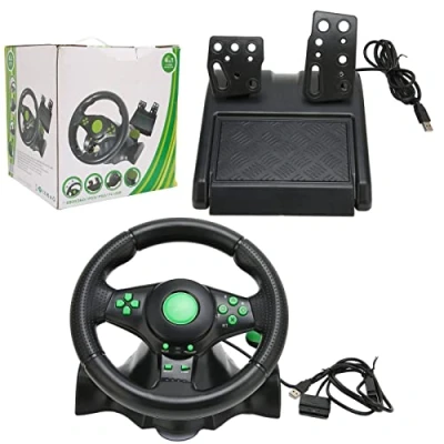 Image of ciciglow PC Racing Wheel, 180 Degree Universal Usb Car Sim Race Steering Wheel with Pedals for XBOX 360, PS3, PS2,