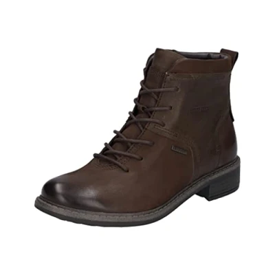Image of Josef Seibel Women Lace up Ankle Boot Selena 50, Ladies Boots,Width G (Regular),Removable Insole,Waterproof,Brown (Moro),37 EU / 4 UK