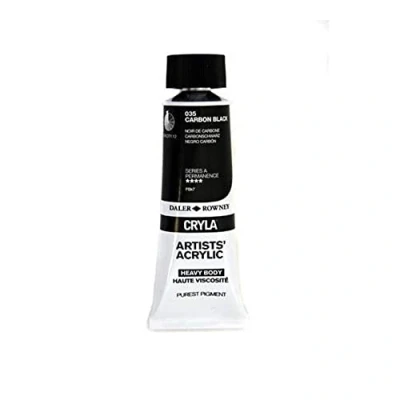 Image of Daler Rowney Cryla Acrylic 75 ml Carbon Black, Professional Artists