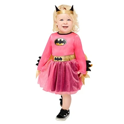 Image of amscan (PKT) (9909324) Child Girls Pink Batgirl Costume (18 24 months)