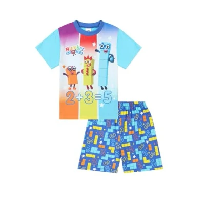 Image of Numberblocks Boys Short Pyjama Set (4 5 Years) Blue