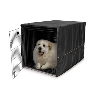 Image of MidWest Homes for Pets Dog Crate Cover with Teflon Fabric Protector, Privacy Fits and New World 121.92 cm Long (48 Inch) Crates, Machine Wash &amp; Dry, CVR 48