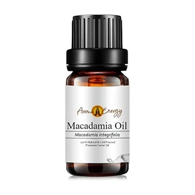 Image of Aroma Energy Macadamia Oil (10ml) Base/Carrier Oil, Pure &amp; Natural, Perfect for Massage diluting Essential Oils