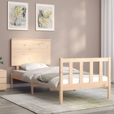 Image of vidaXL Bed Frame without Mattress 100x200 cm Solid Wood Pine