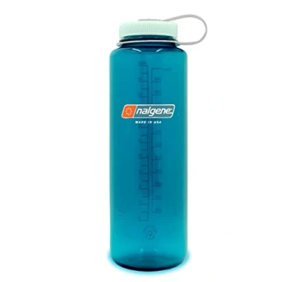 Image of Nalgene Sustain Tritan BPA Free Water Bottle Made with Material Derived from 50% Plastic Waste, 48 OZ, Wide Mouth, Trout