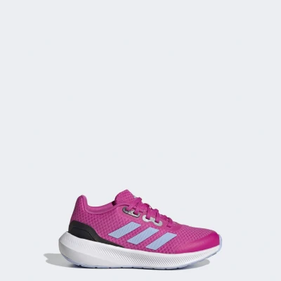 Image of adidas Performance Falcon 3 LACE Stability running shoes for kids, Size: 2.5, Lucid fuchsia blue dawn core black Textile/synthetics