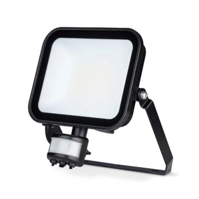Image of JCC Niteflood® Black Metal 30W LED Floodlight with PIR, IP65