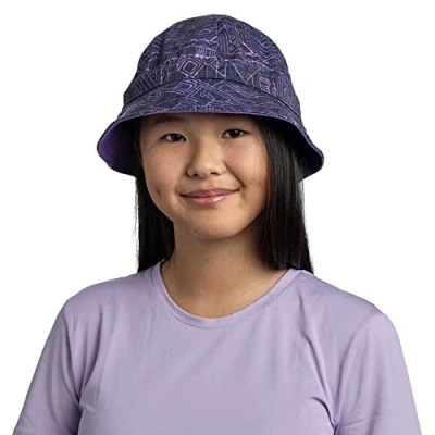 Image of Buff Girl&#039;s Violet Kasai Fun Bucket Hat, purple