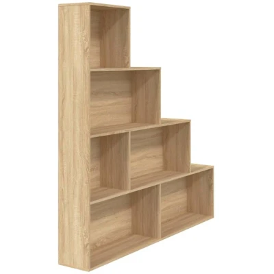 Image of vidaXL Book Cabinet/Room Divider Sonoma Oak 155x24x160 cm Engineered Wood