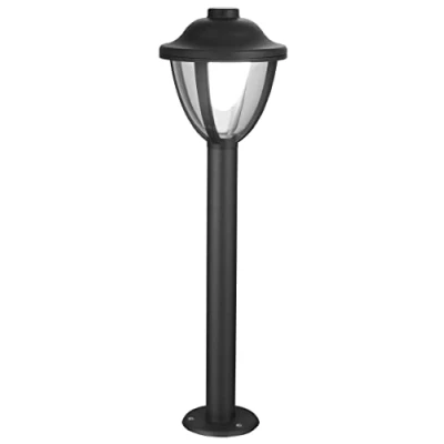 Image of LED Bollard Light Outdoor Garden Pathway Lantern Lamp Post Black Finish 12w Cool White ZLC360BCW