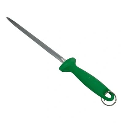 Image of Chabrias Ltd Professional Sharpening Steel, 12&quot; (300mm) Premium Carbon Steel Honing Rod with Ergonomic Non Slip Handle Knife Sharpener (Green)