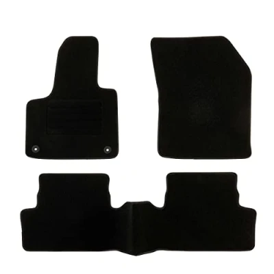 Image of DBS Car Floor Mat Made to Measure 3 Pieces Non Slip Black Needle Felt 900 g/m² Velour Manufacturing Star Range 1766266