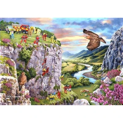 Image of The House of Puzzles Everyday Heroes Jigsaw 1000 Piece Jigsaws For Adults, Artist Illustrated, Scenic Landscape, Deluxe Puzzle Gifts
