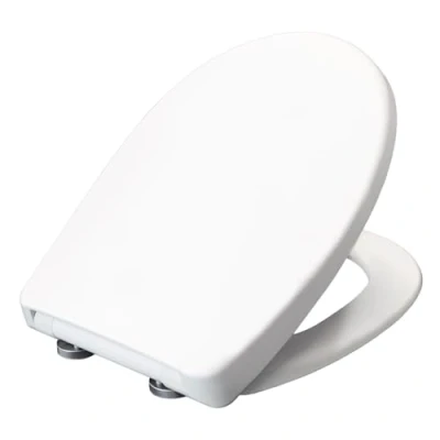 Image of BEMIS Click&amp;Clean® Classic Soft Close Toilet Seat. Top Fix Seat, with Quick Release Click &amp; Clean Technology. White Seat Steel Hinges, Universal, Oval Shape