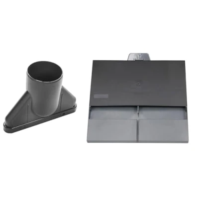 Image of Klober Uni Plain Tile Vent Slate Grey + Adaptor to 100mm