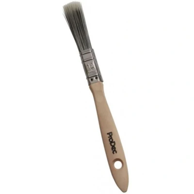 Image of ProDec 0.5 inch Decorator Synthetic Paint Brush for a Smooth Finish Painting with Emulsion, Gloss and Satin Paints on Walls, Ceilings, Wood Metal, 0.5&quot; 12mm