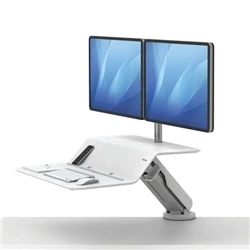 Image of Fellowes 8081801 Lotus RT Dual Sit Stand Workstation White