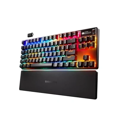 Image of SteelSeries Apex Pro TKL Wireless Gen 3 (2025) HyperMagnetic Gaming Keyboard Adjustable Actuation Rapid Trigger Protection Mode Tap/SOCD American QWERTY Layout