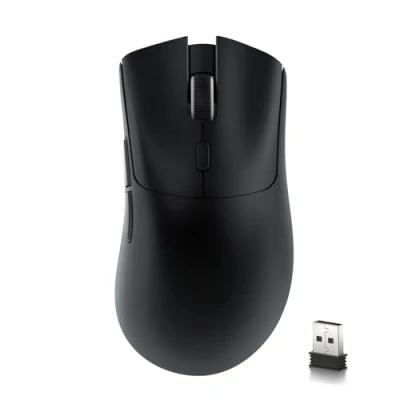 Image of MAMBASNAKE x Attack Shark R1 59g Tri mode lightweight Wireless Gaming Mouse, 2.4GHz/Bluetooth/Wired Connectivity, 5 Programmable Buttons,6 Adjustable DPI up to 18000,PixArt PAW3311 Black