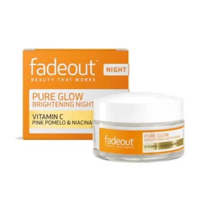Image of Fade Out Pure Glow Brightening Night Cream with Vitamin C, Pink Pomelo and Niacinamide 50ml