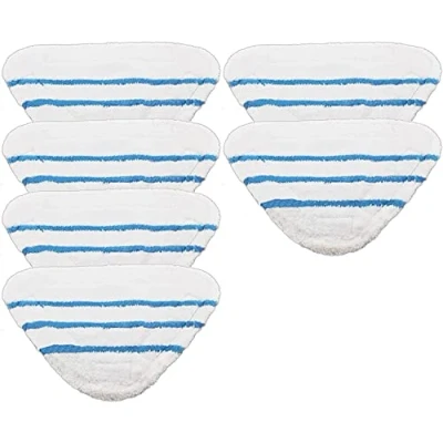 Image of SPARES2GO Washable Microfibre Cover Pads Compatible with Goodmans 10 in 1 Steam Cleaner Mop (Pack of 6)