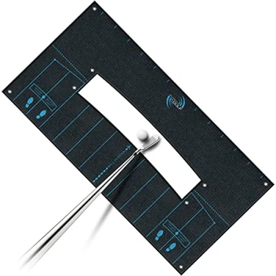 Image of ME AND MY GOLF Ball Striker Alignment Towel Includes Instructional Training Videos, Black