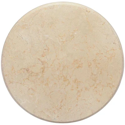 Image of vidaXL Table Top Cream Ø50x2.5 cm Marble