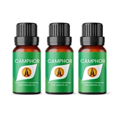Image of Aroma Energy Camphor Essential Oil 30ml (3 x 10ml Bottles) 100% Pure &amp; Natural