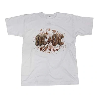 Image of AC/DC Rock or Bust Men&#039;s T Shirt, Men, Bust, Weiß, L