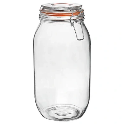 Image of Orange Seal 2L Classic Glass Storage Jar By Argon Tableware
