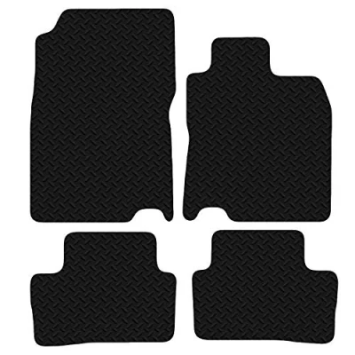 Image of Carsio Car Mats For Renault Kadjar 2015+ 3mm 4pc Set Tailored Fit Rubber Floor Mat Complete Accessory Black Custom Fitted Anti Slip Backing, Heavy Duty &amp; Waterproof