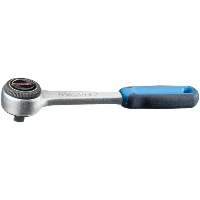Image of GEDORE Reversible ratchet, for 1/4&quot;, 6.3 mm drive, 5 reverse angle, 129 length, 2C grip, 2093 U 3